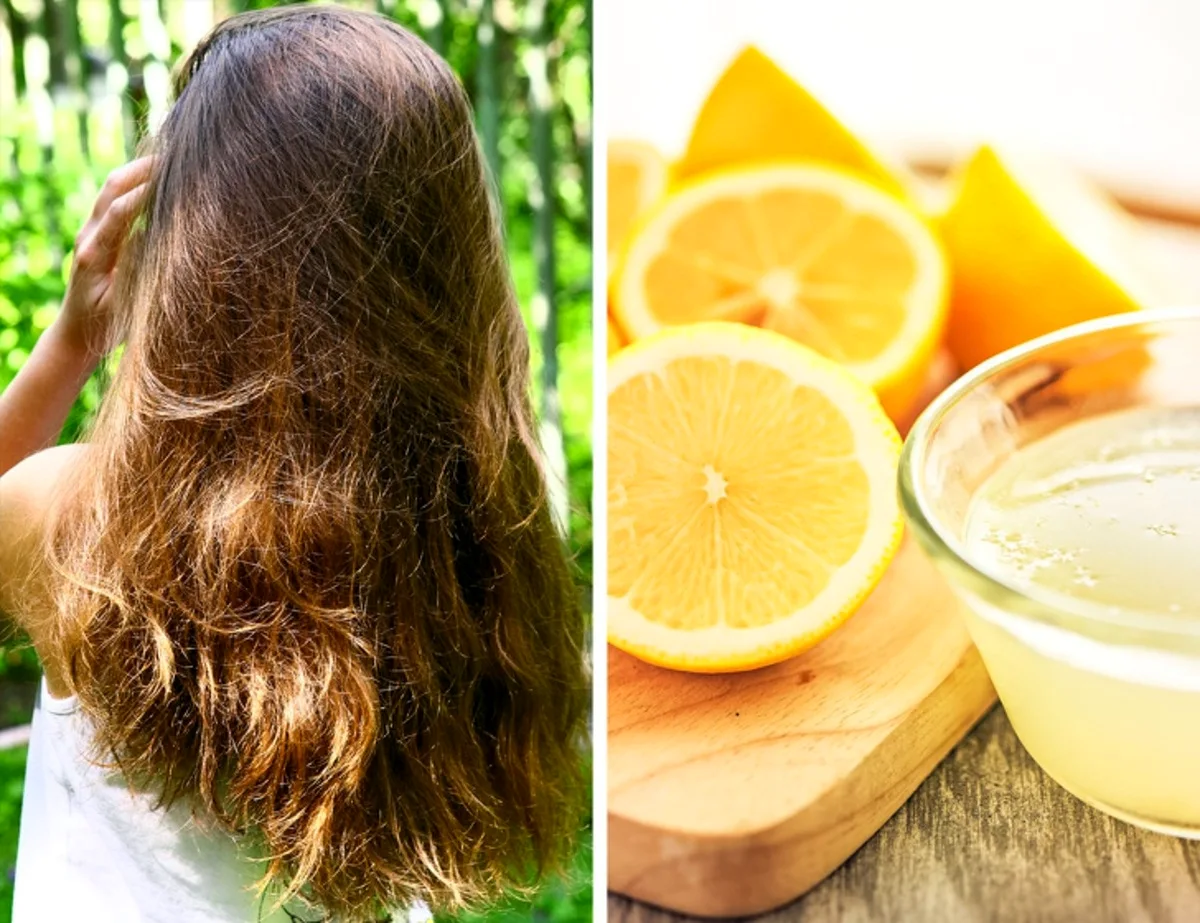Обесцвечивание волос лимоном