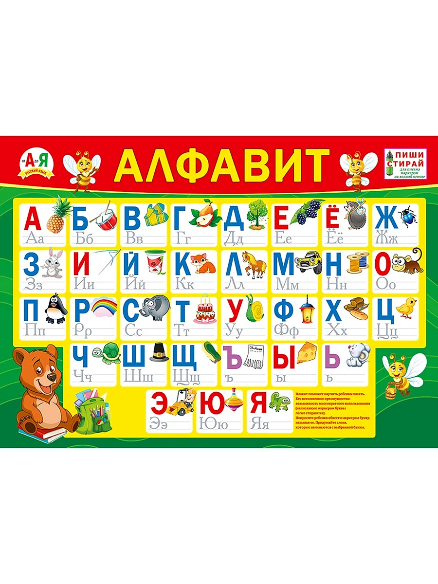 Обучающий плакат алфавит