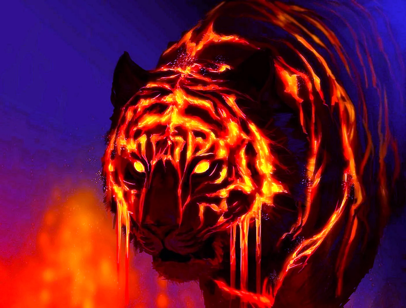 Огненный Саблезубый тигр