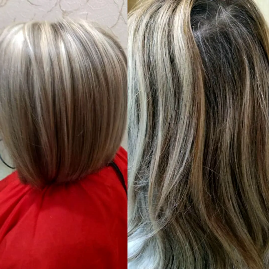 Окрашивание седых волос в блондинку