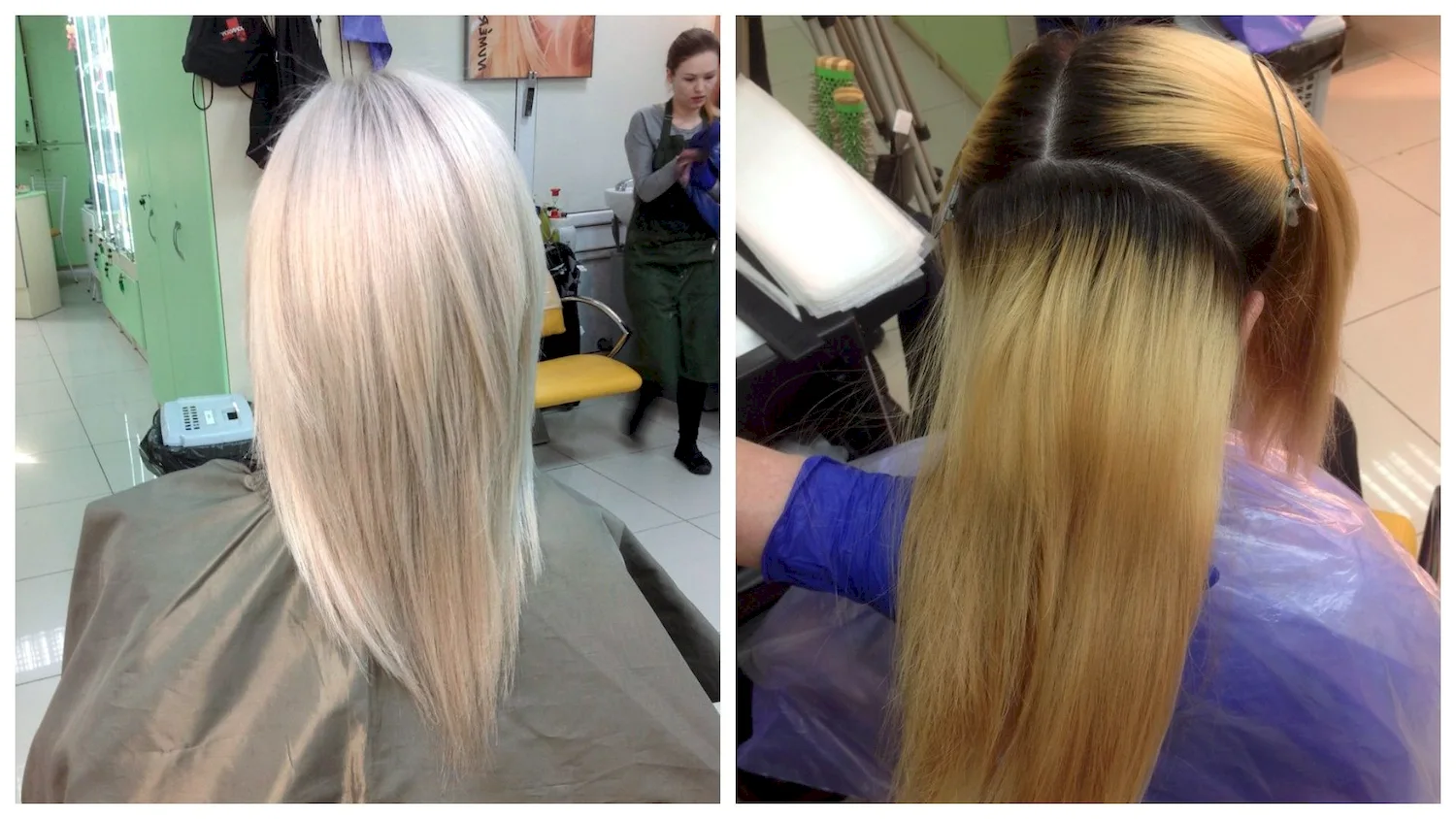 Окрашивание волос после осветления в блонд