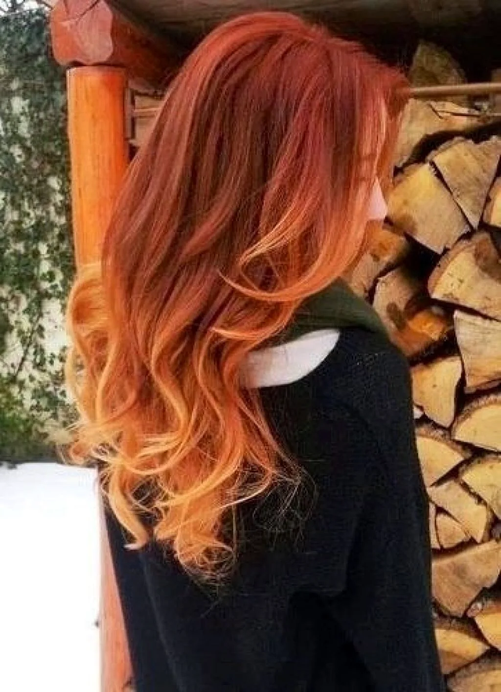Омбре на рыжие волосы