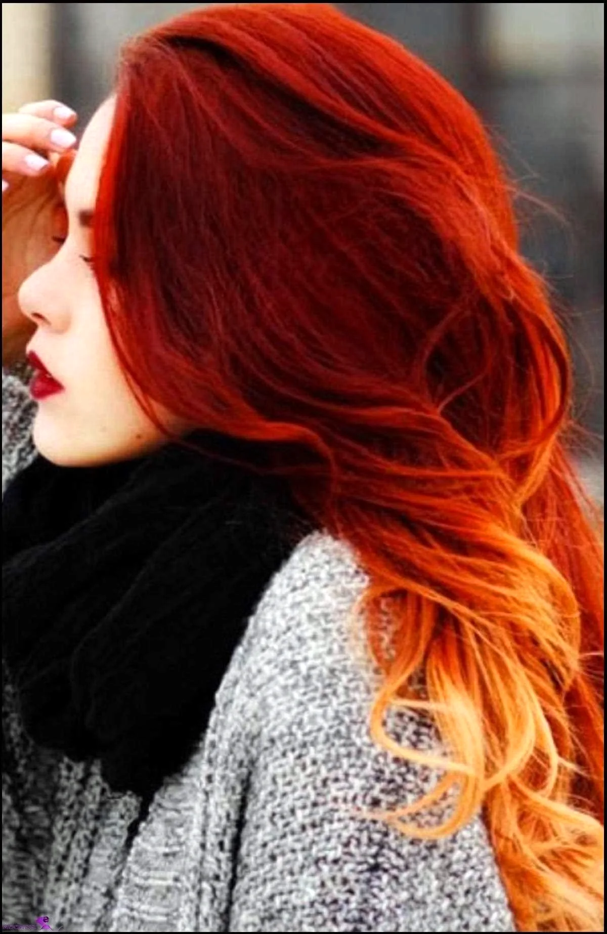 Омбре на рыжие волосы