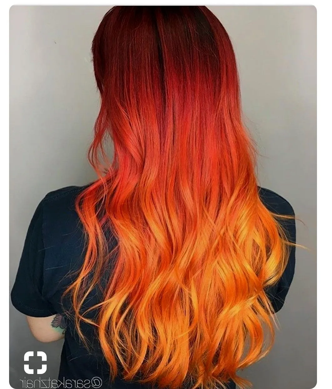 Оранжевые кончики волос