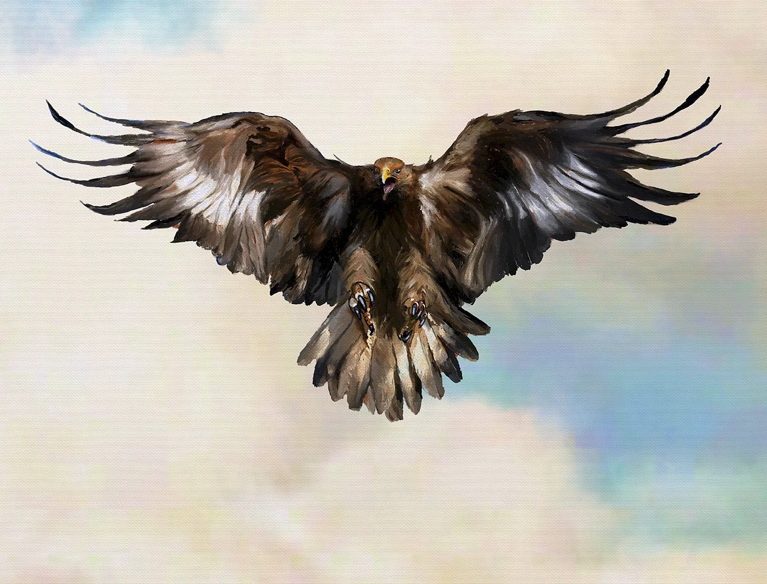 Орел с раскрытыми крыльями