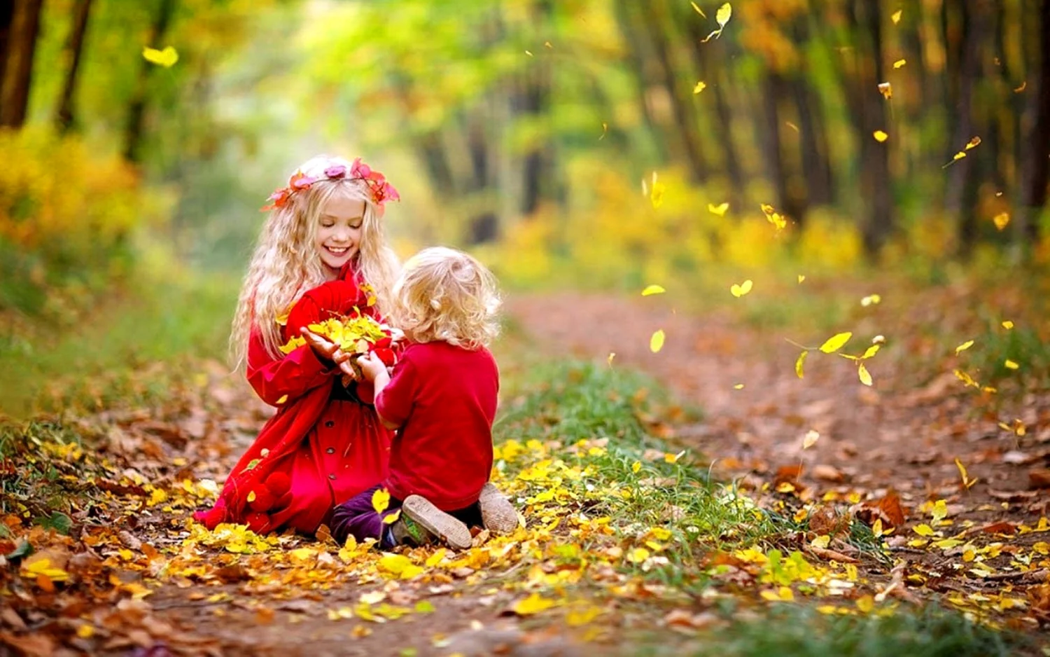 Осенняя фотосессия с ребенком