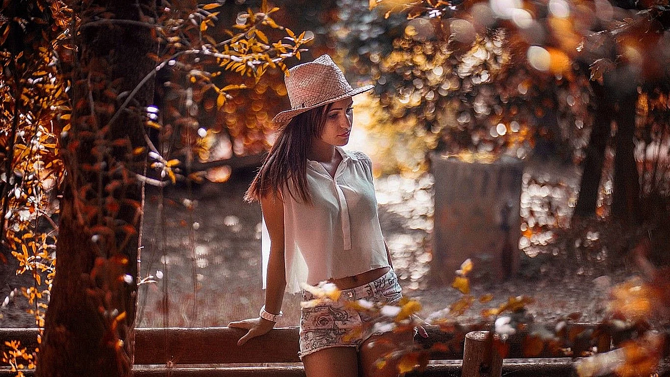 Осенняя фотосессия в шляпе
