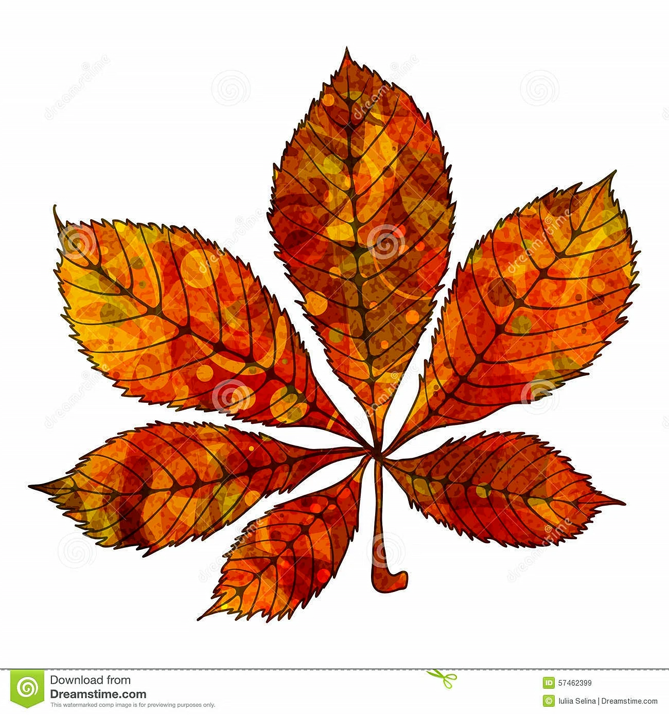 Осенний каштановый лист