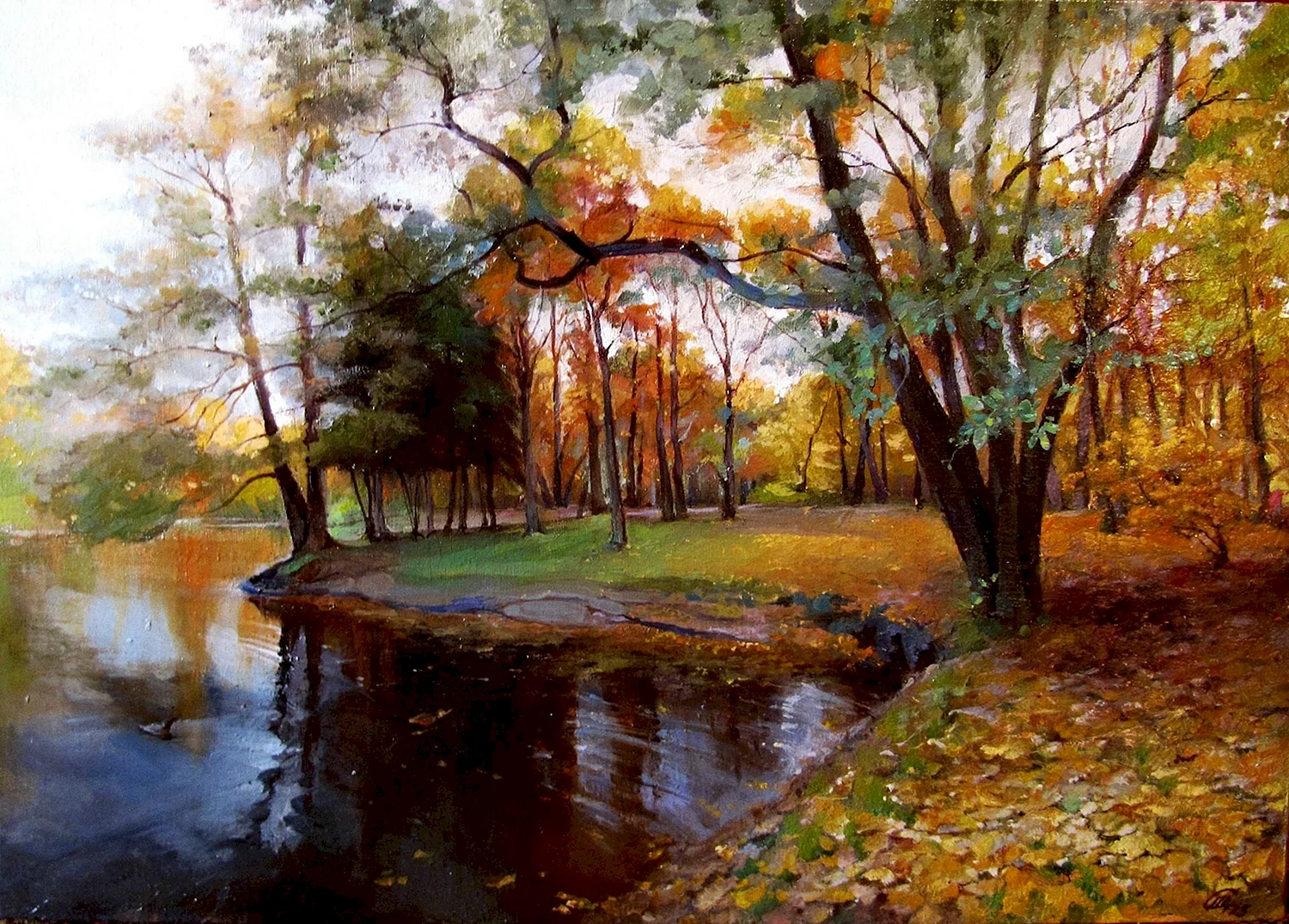 Осенний пейзаж живопись