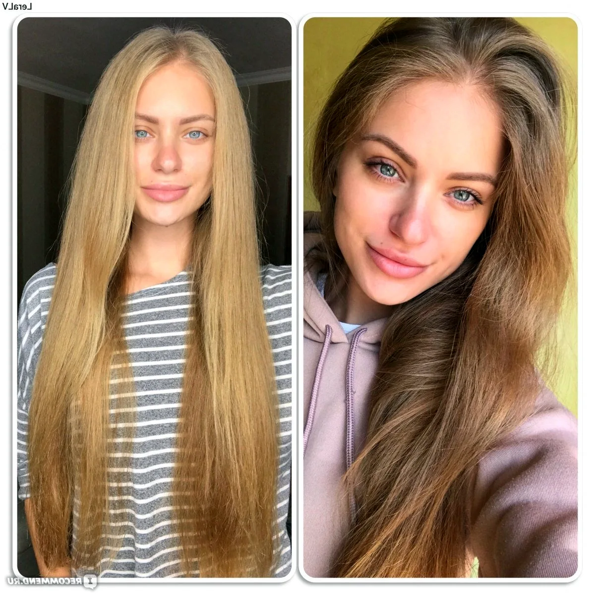 Осветление волос до и после