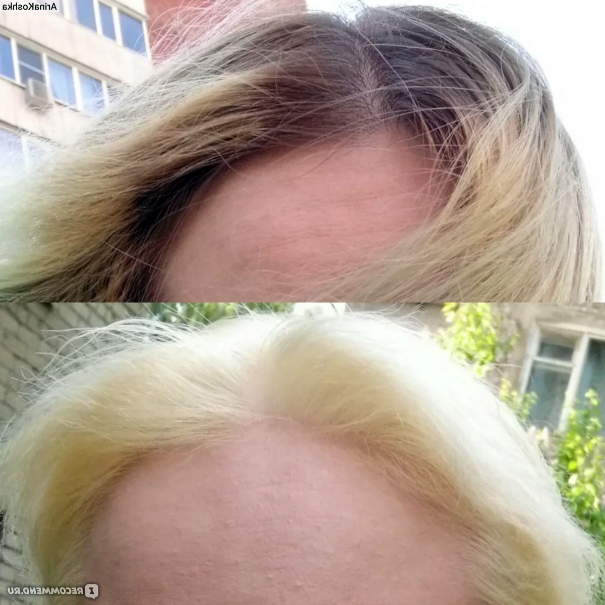 Осветление волос порошком до и после