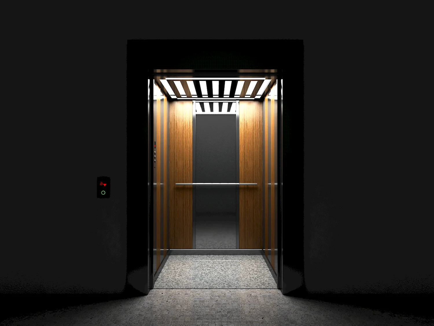 Открытые двери лифта