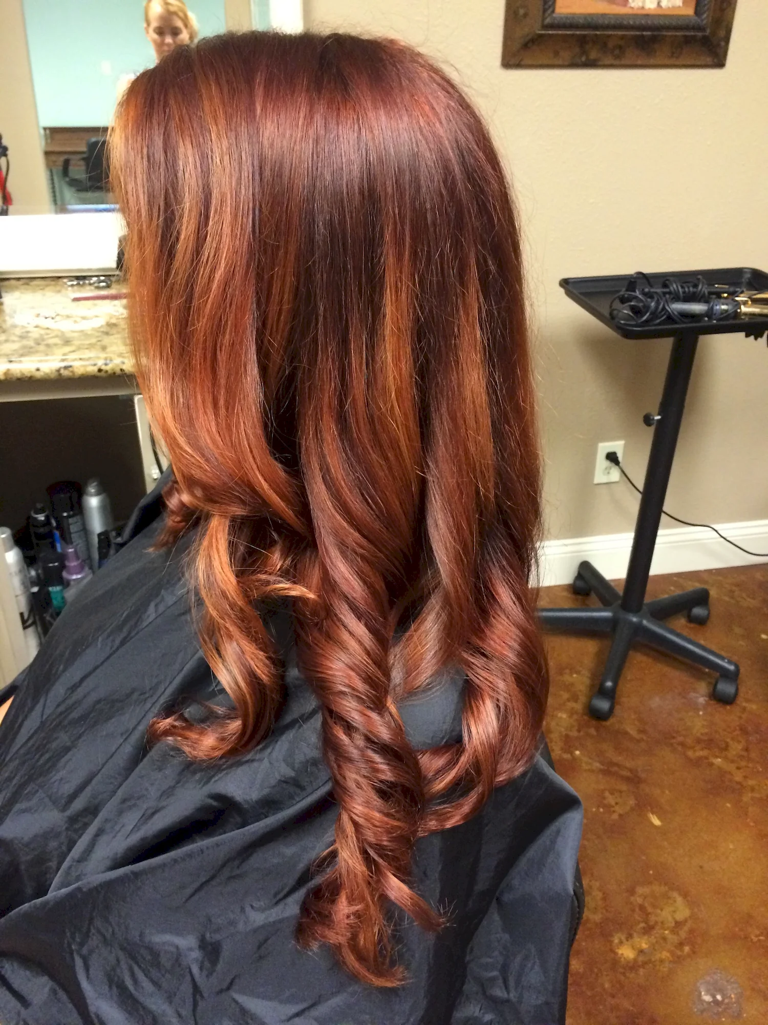 Оттенок волос шоколад с рыжим