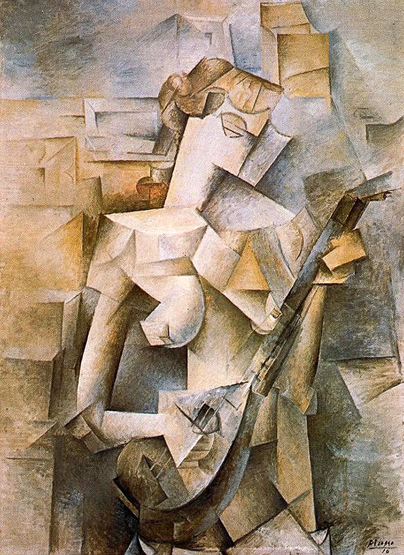 Пабло Пикассо. Девушка с мандолиной (Фанни Телье). 1910