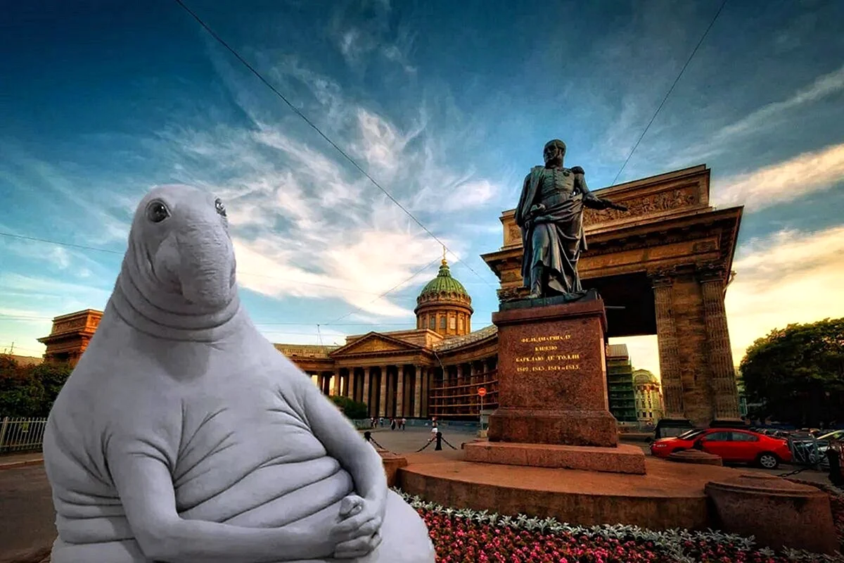 Памятник ждуну в Санкт-Петербурге