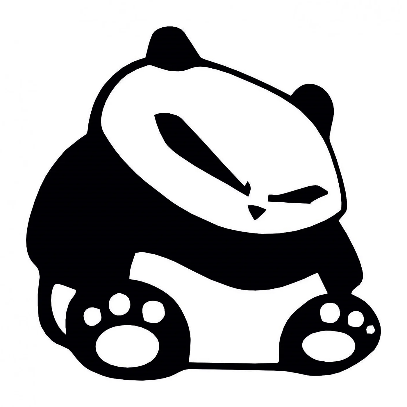 Панда наклейка на машину