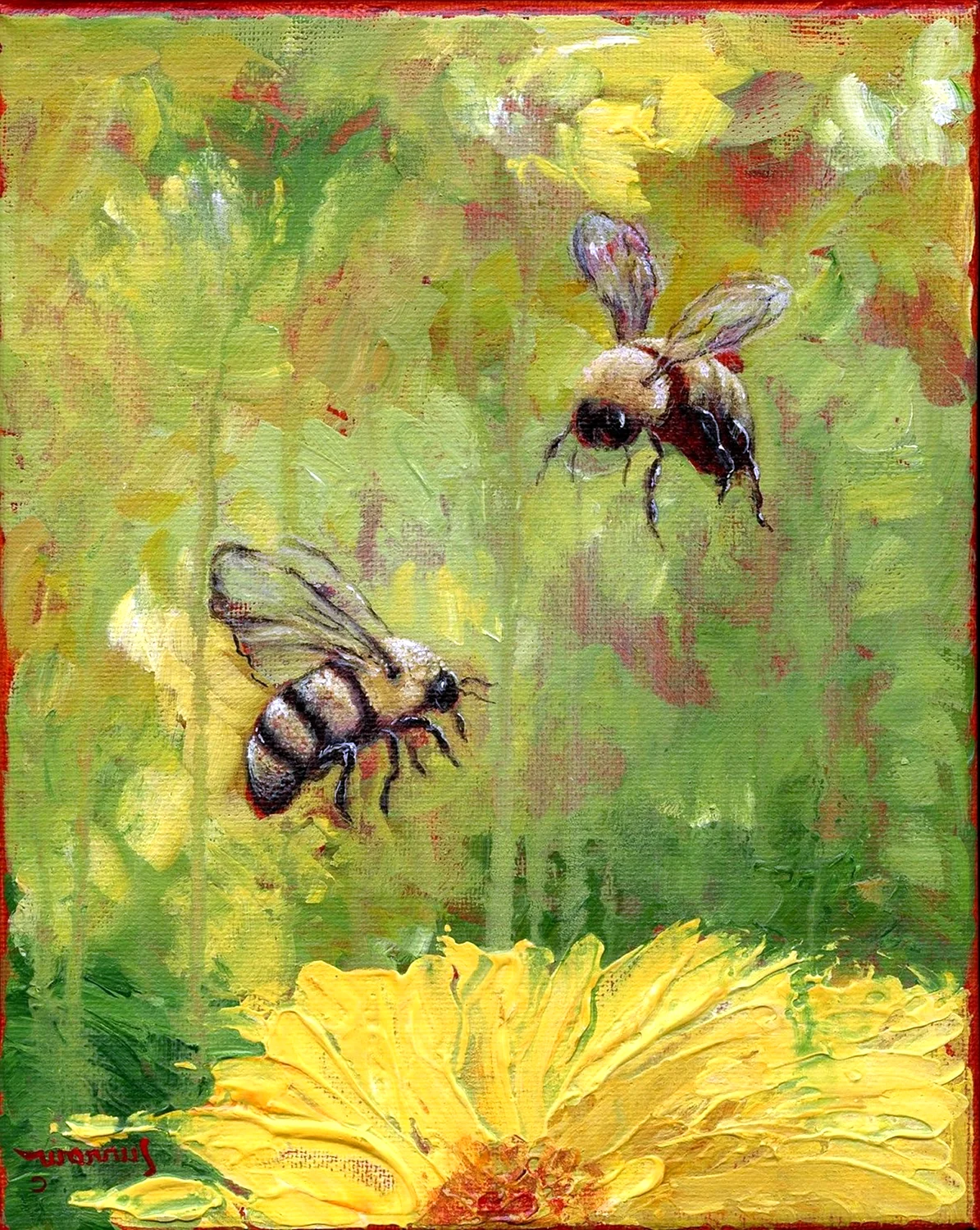 Пчела живопись
