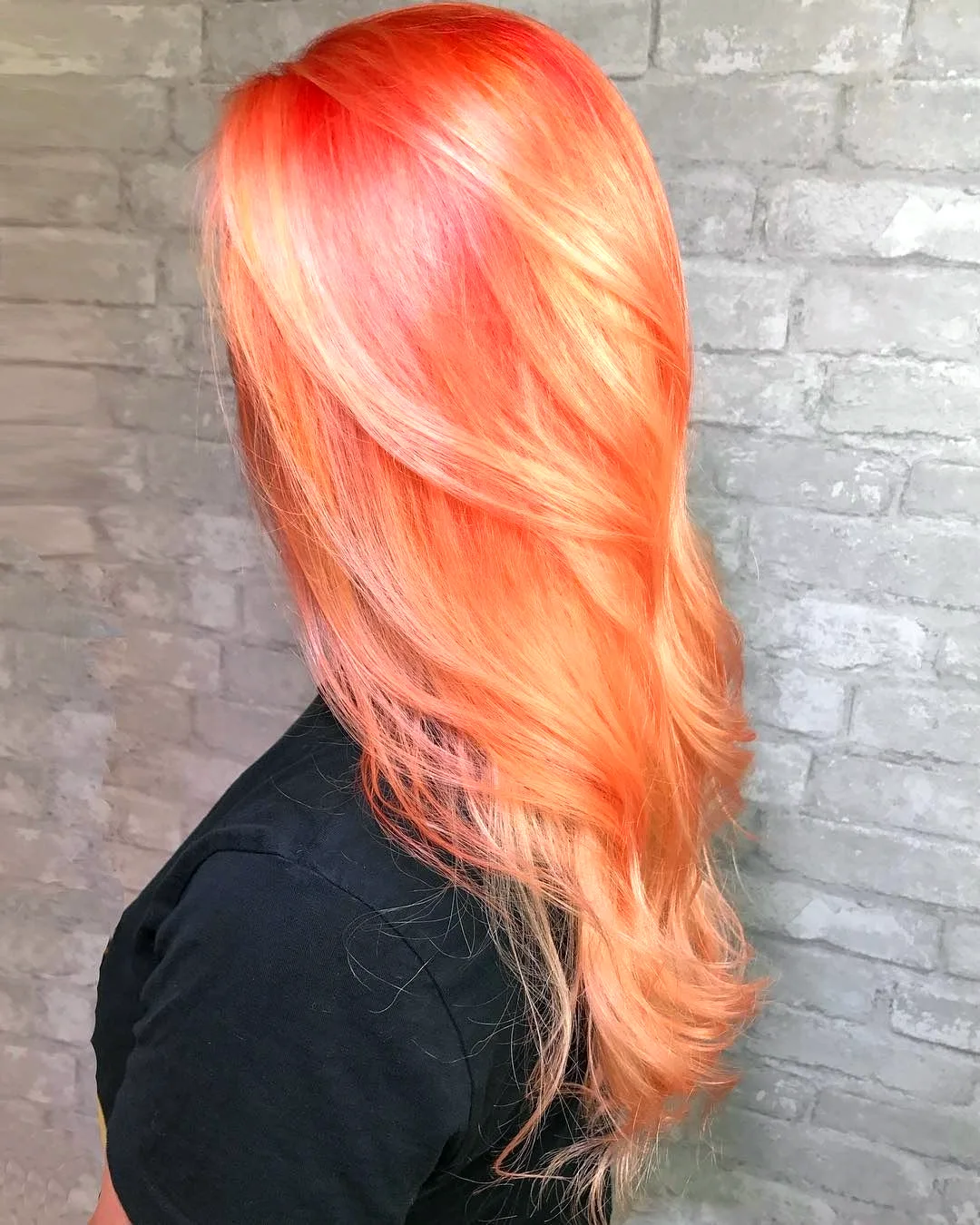 Персиково рыжий цвет волос