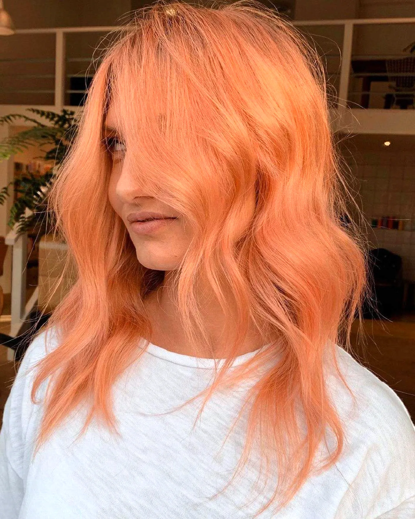 Персиковый цвет волос краска