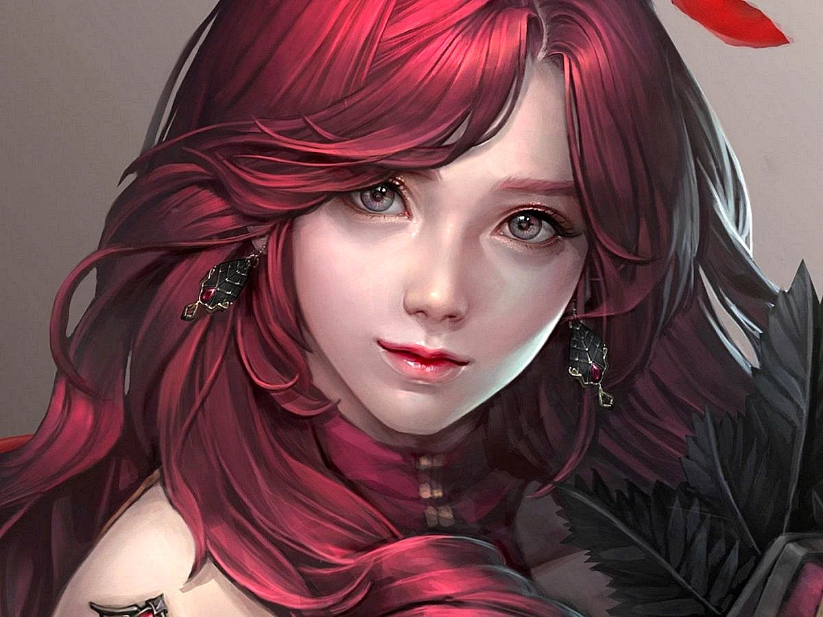 Персонаж Дарьи с красными волосами