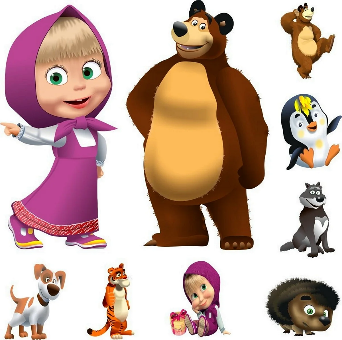 Персонажи Маша и медведь картинки для печати