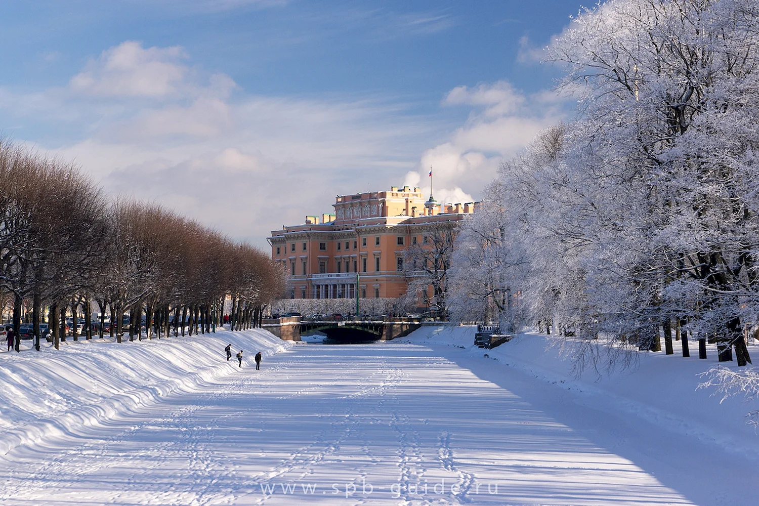 Петербург Михайловский замок зима