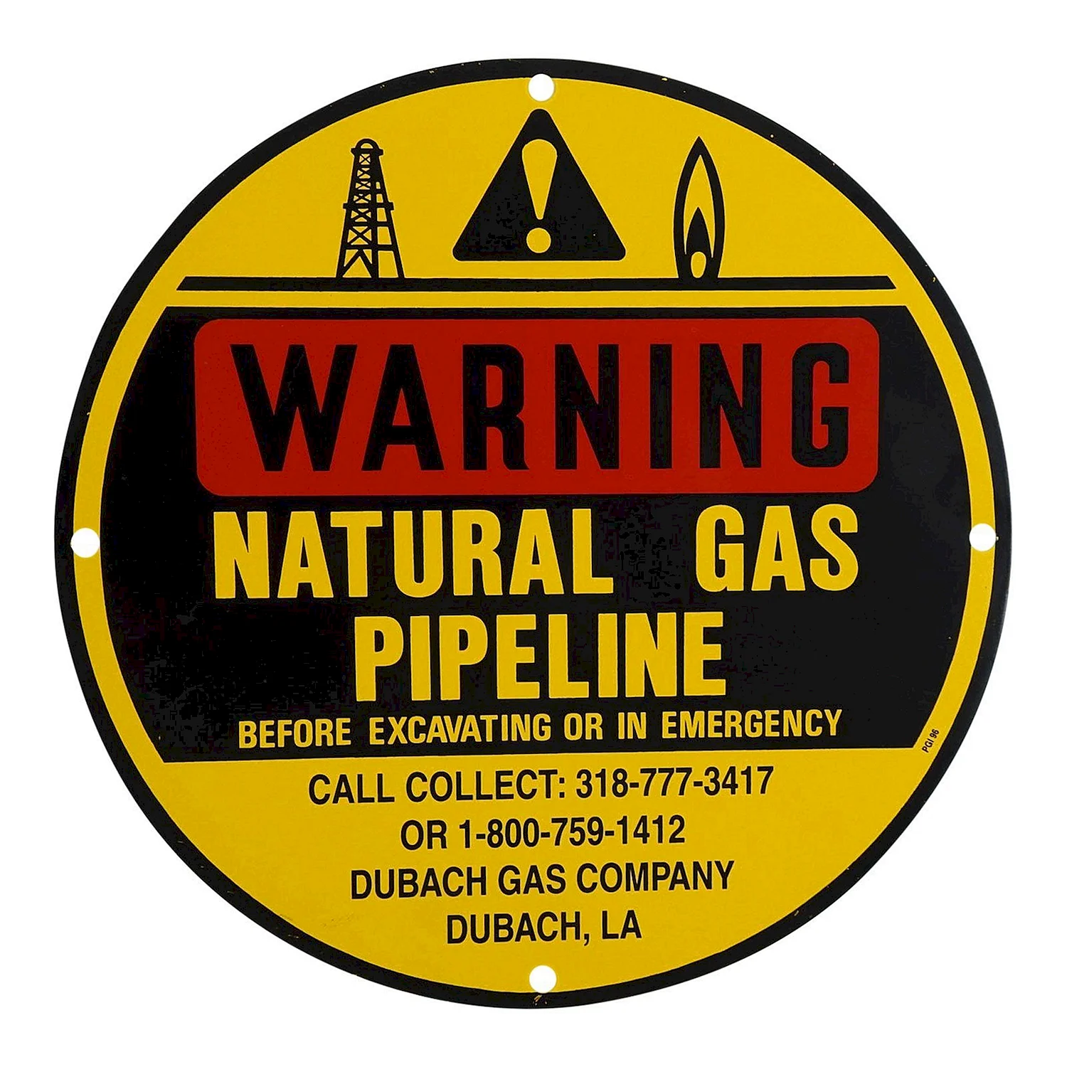 Petroleum natural Gas Warning sign