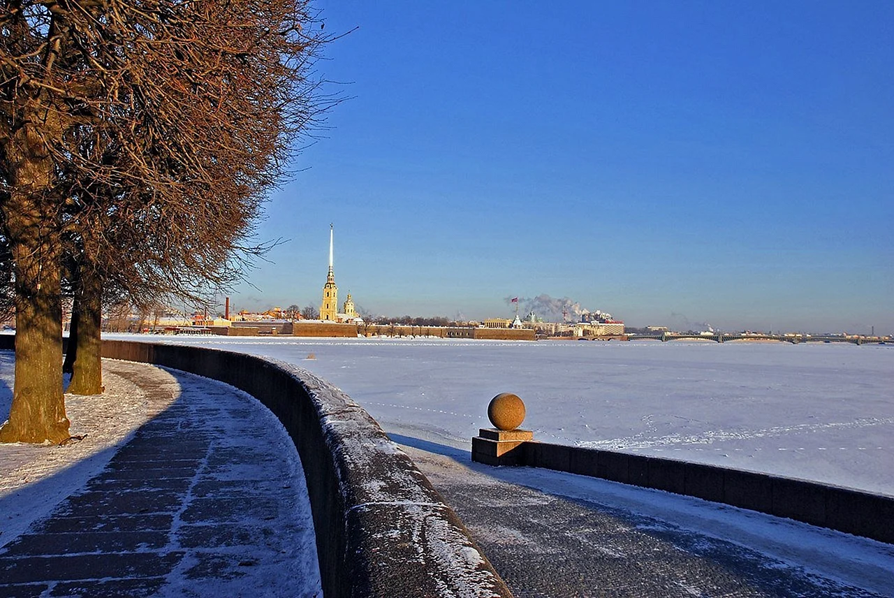 Петропавловская крепость Санкт-Петербург зима