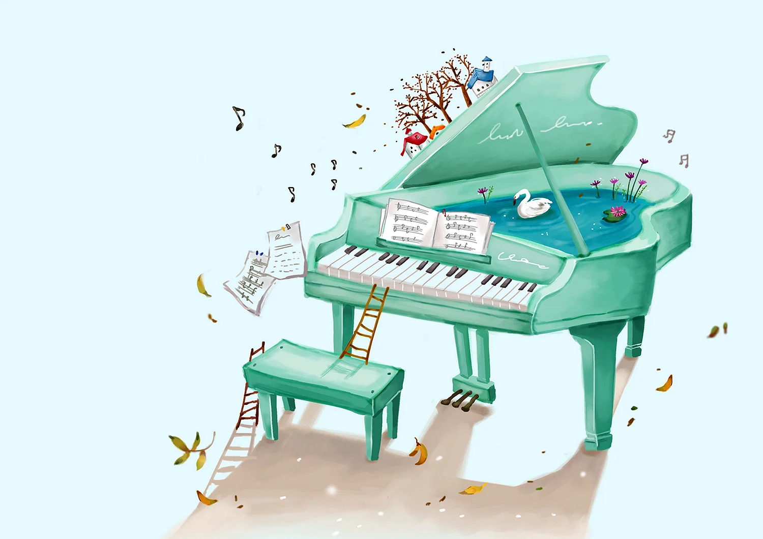 Пианино иллюстрация