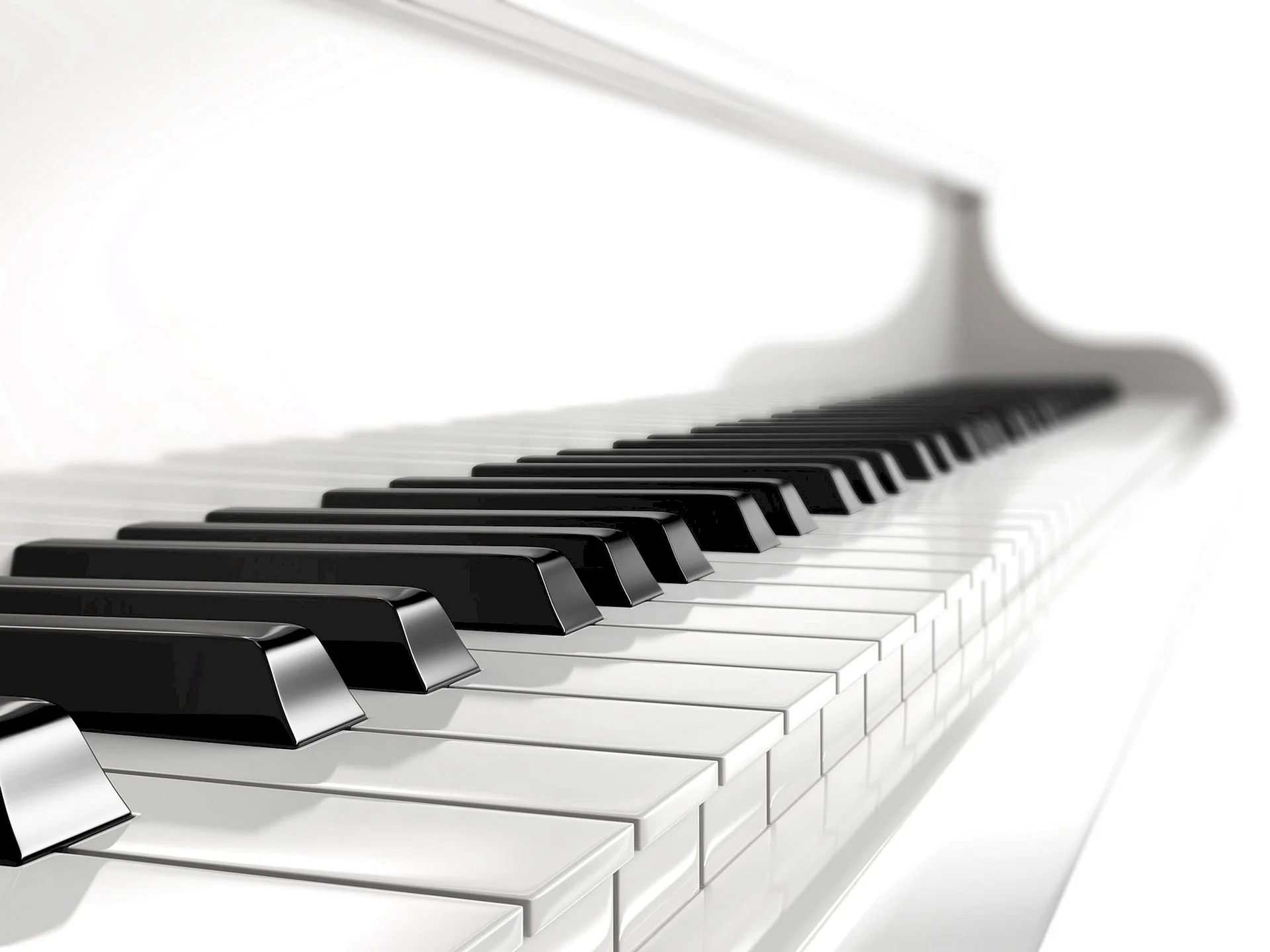 Пианино на белом фоне