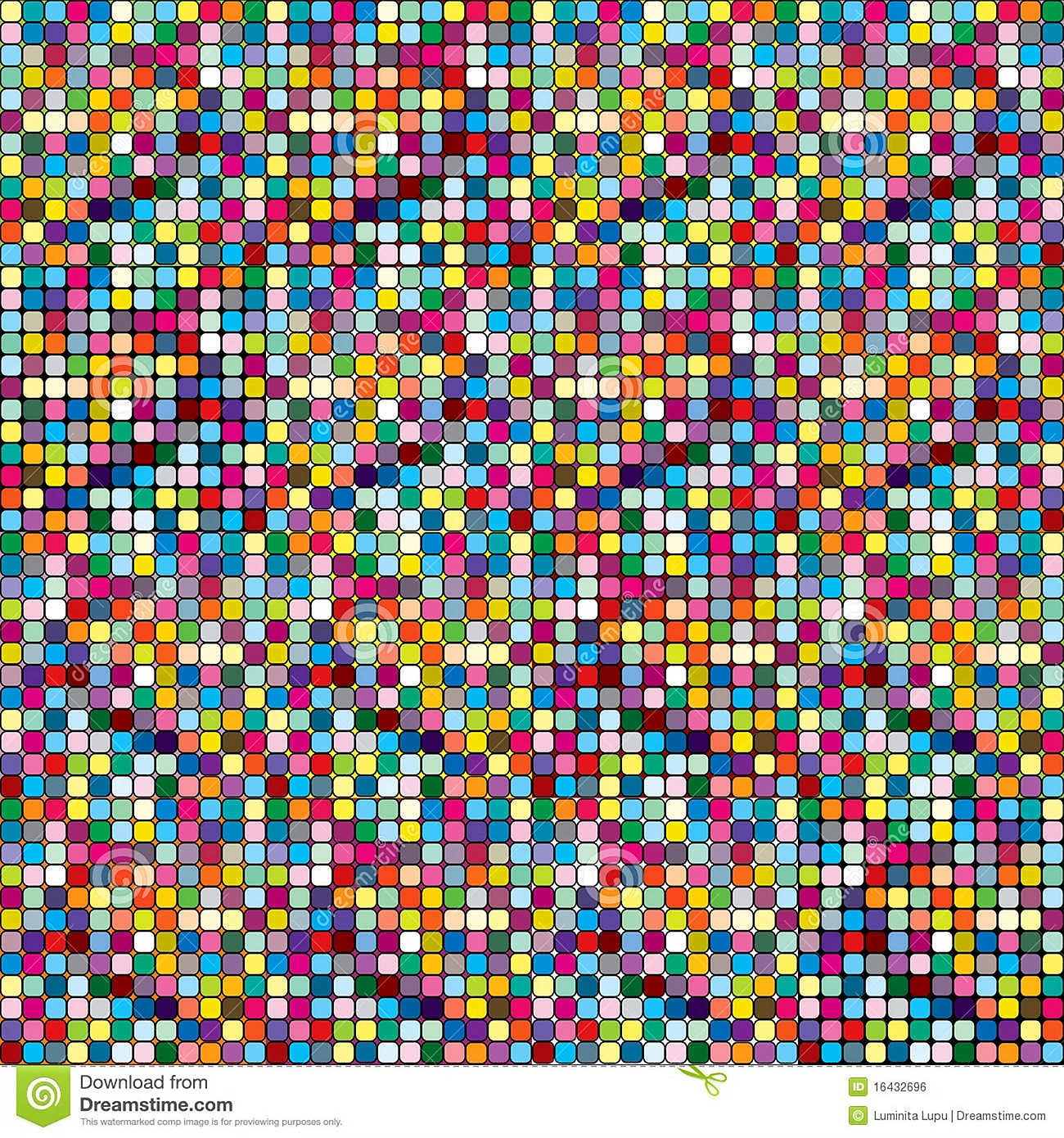 Пиксели разноцветные мелкие