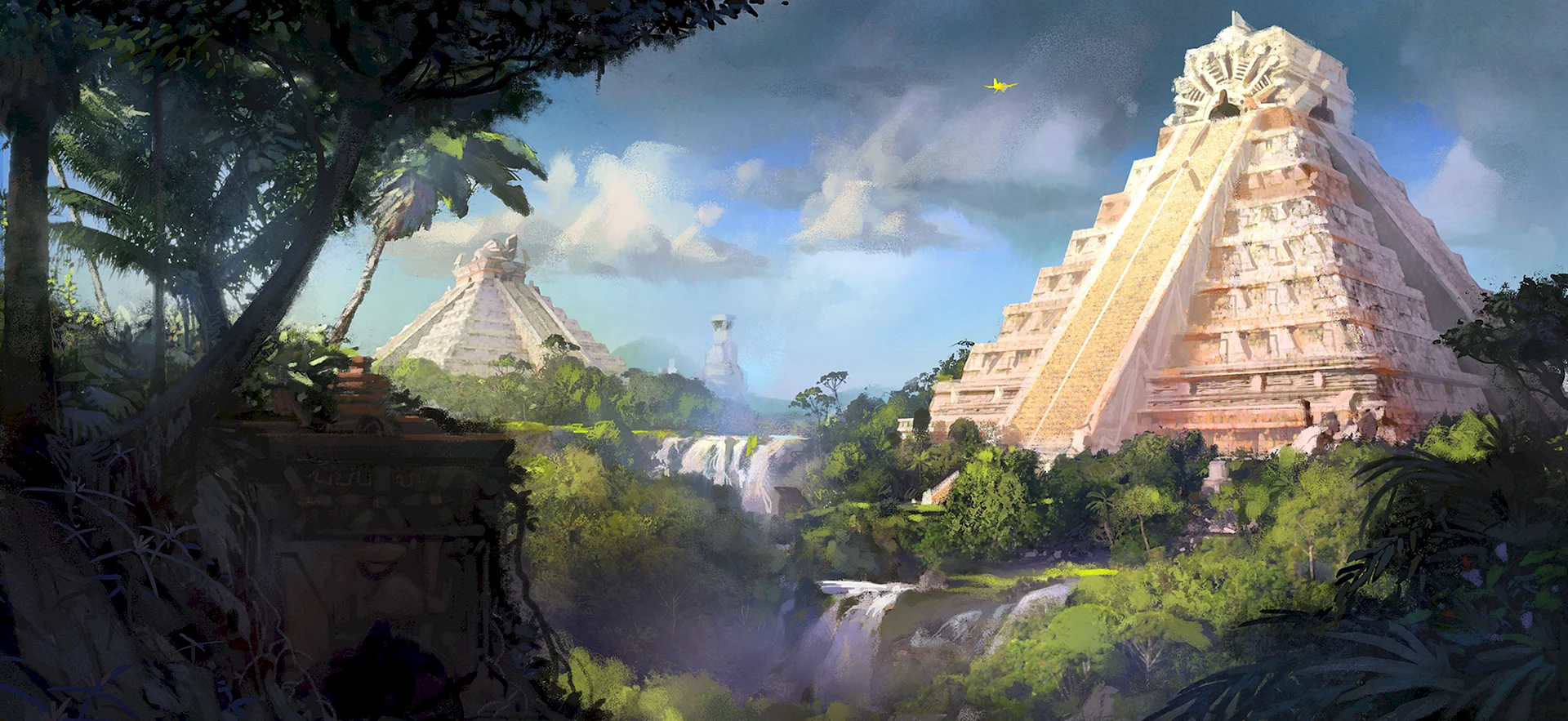 Пирамиды Майя и ацтеков в джунглях