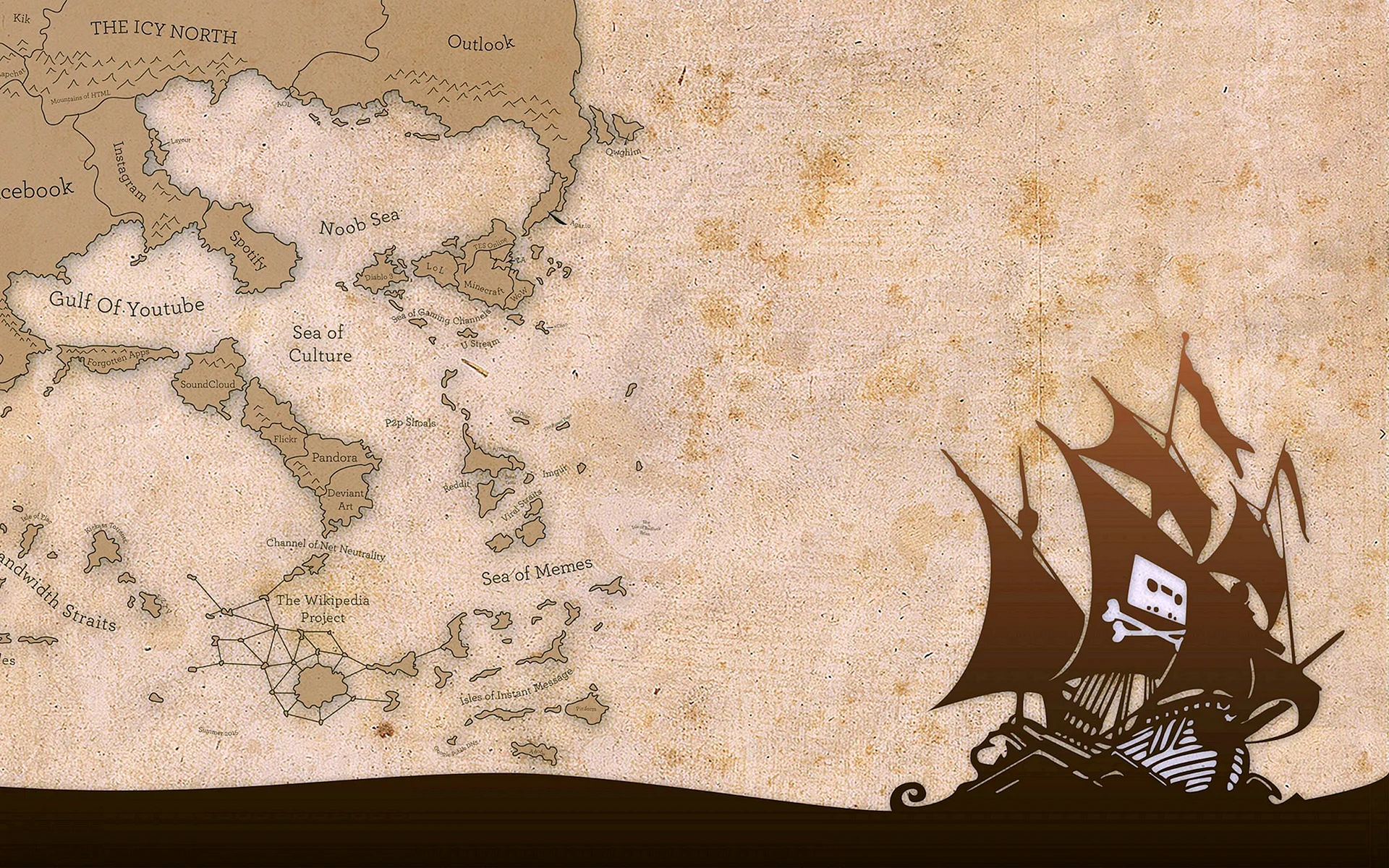 Пиратская карта фон для фотошопа