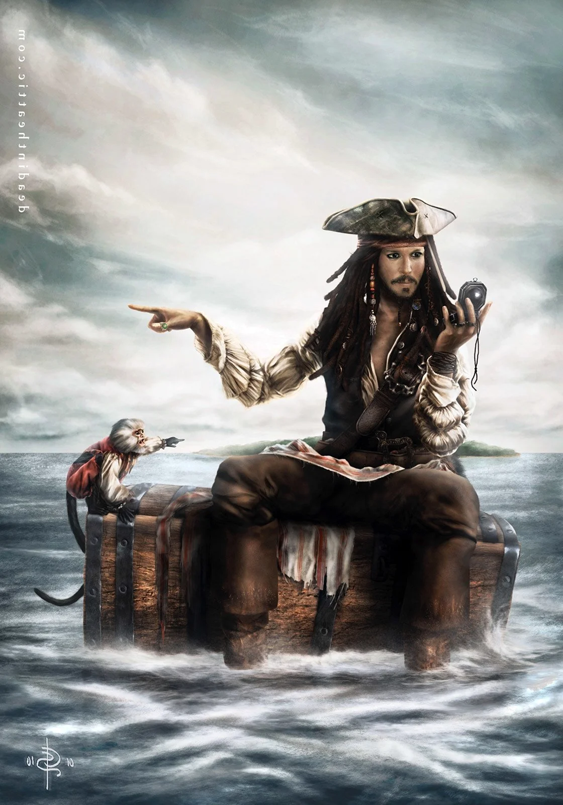 Пираты Карибского моря Джек Воробей арт