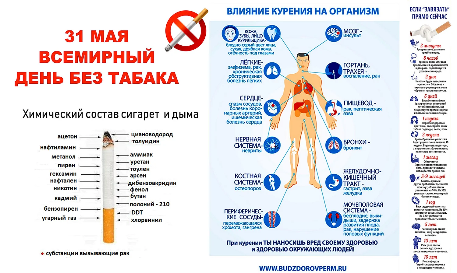 Плакат о вреде табакокурения