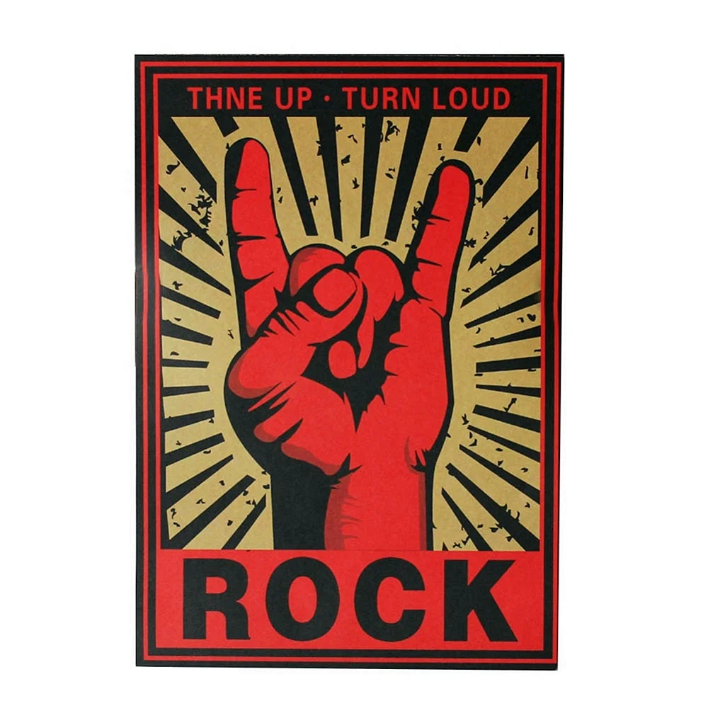 Плакат рок н ролл