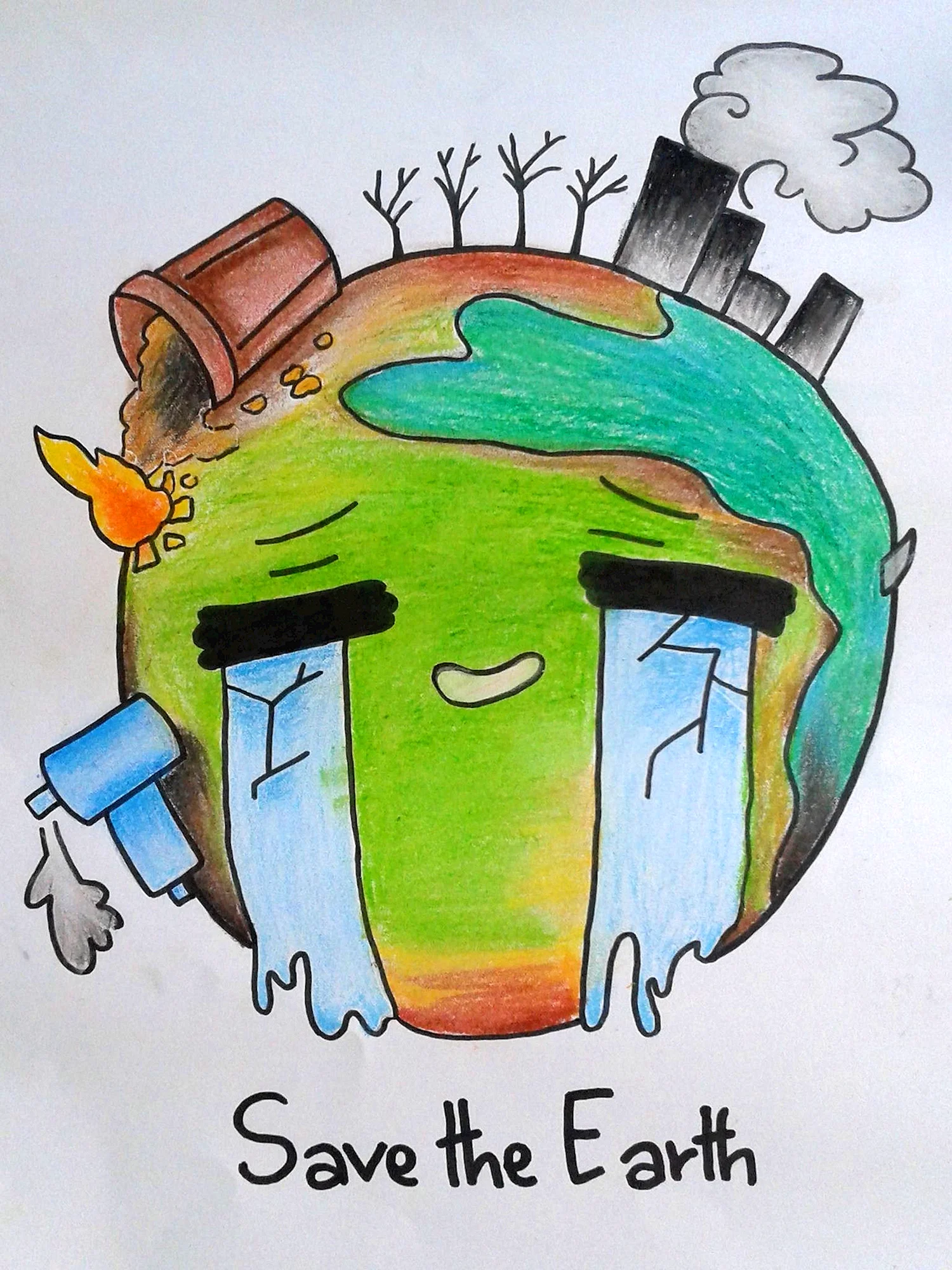 Плакат save the Earth