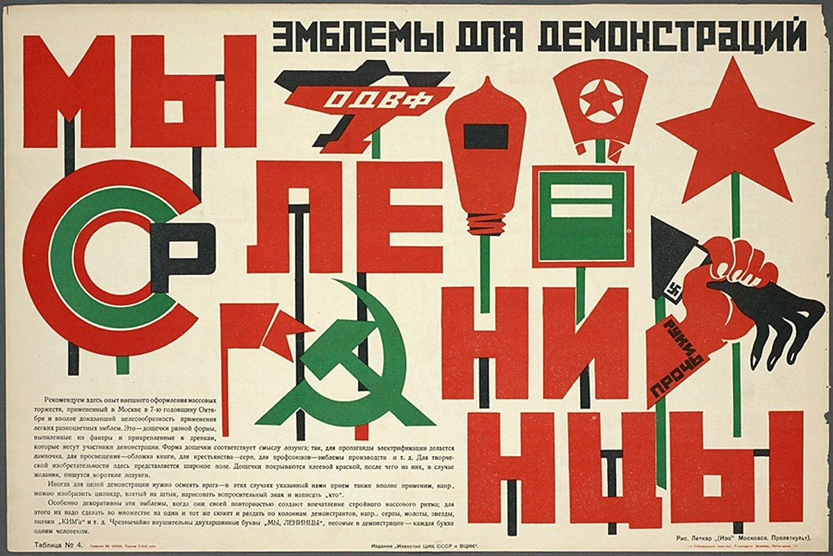 Плакатное искусство СССР 1920-1930 конструктивизм