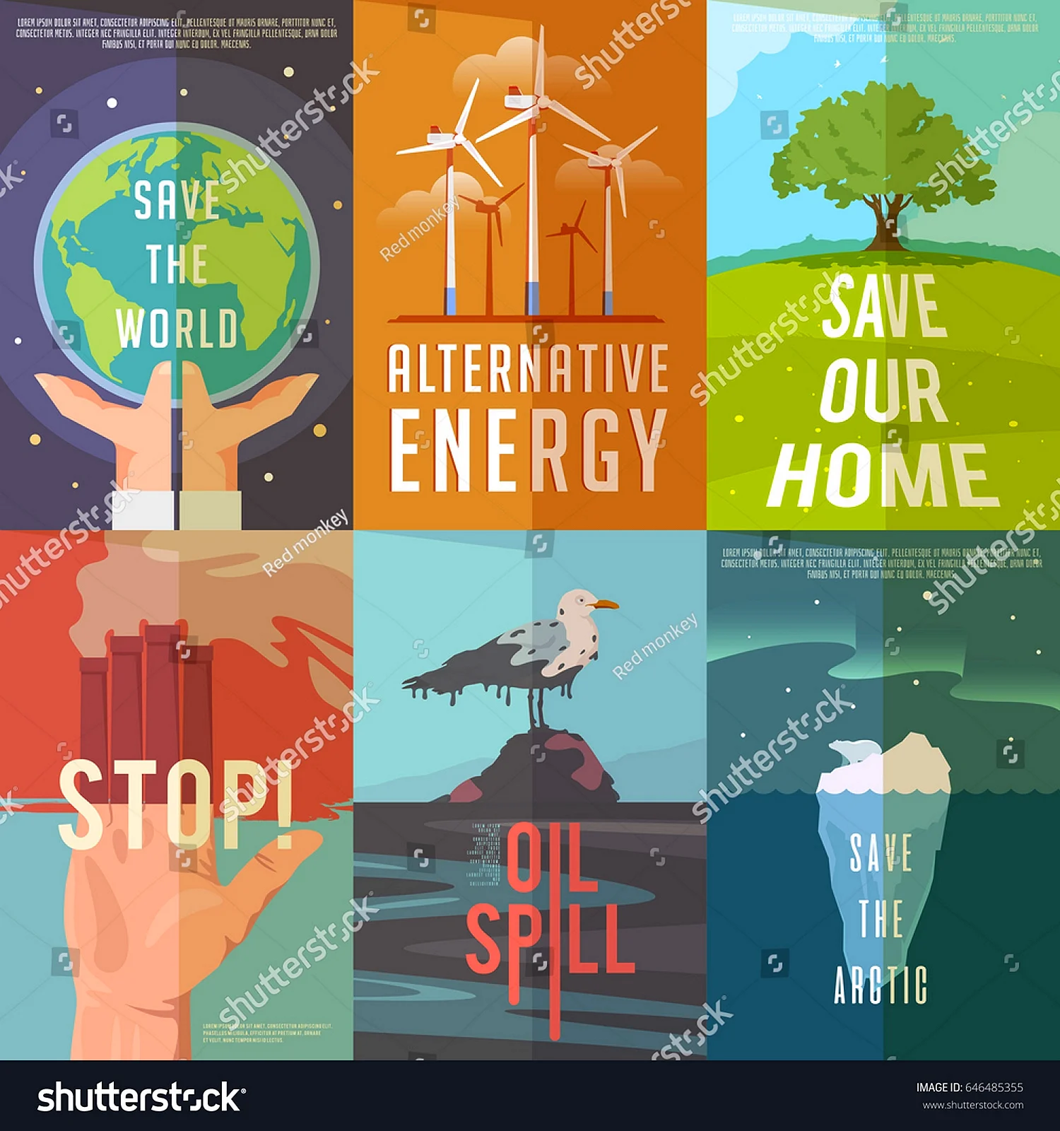 Плакаты экология дизайнерские