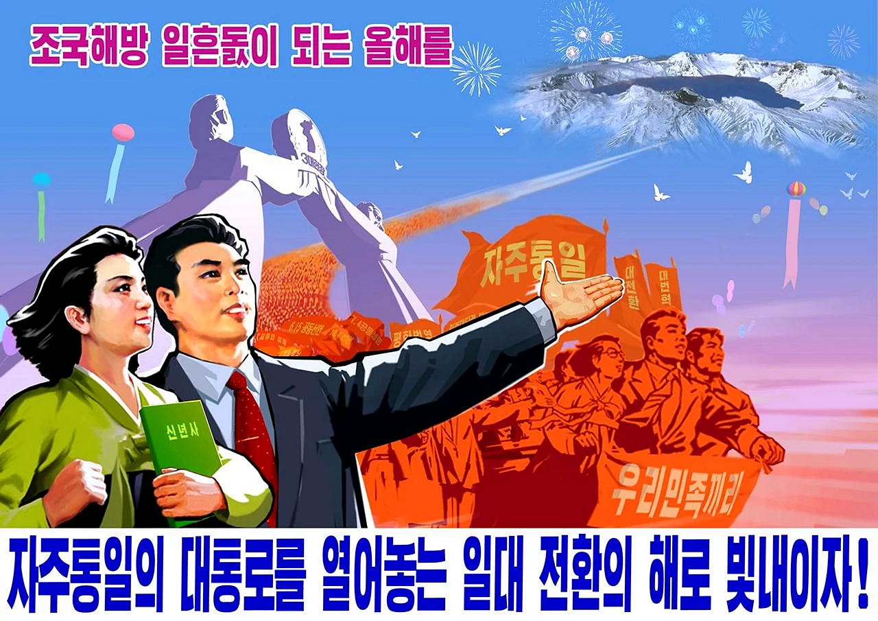 Плакаты КНДР современные