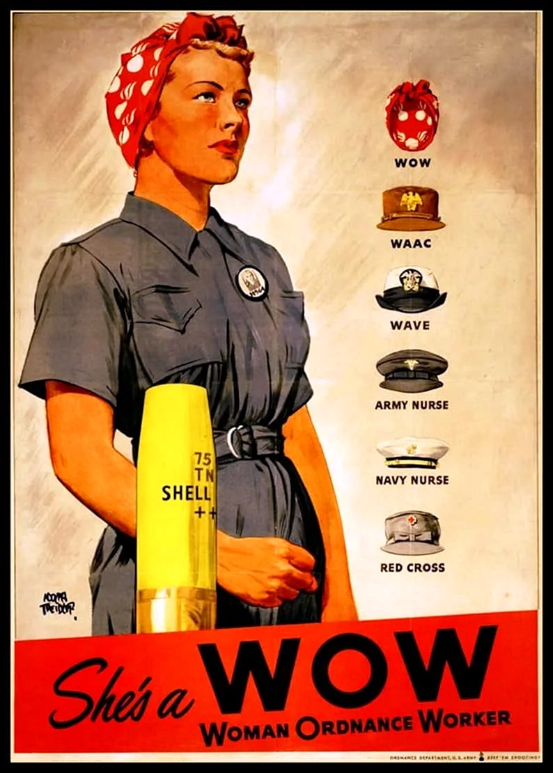 Плакаты США второй мировой войны женщины