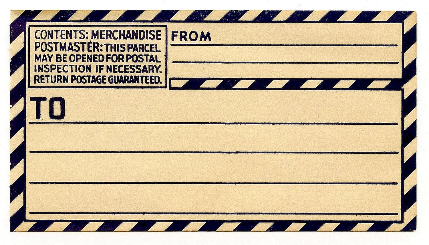 Почтовая наклейка
