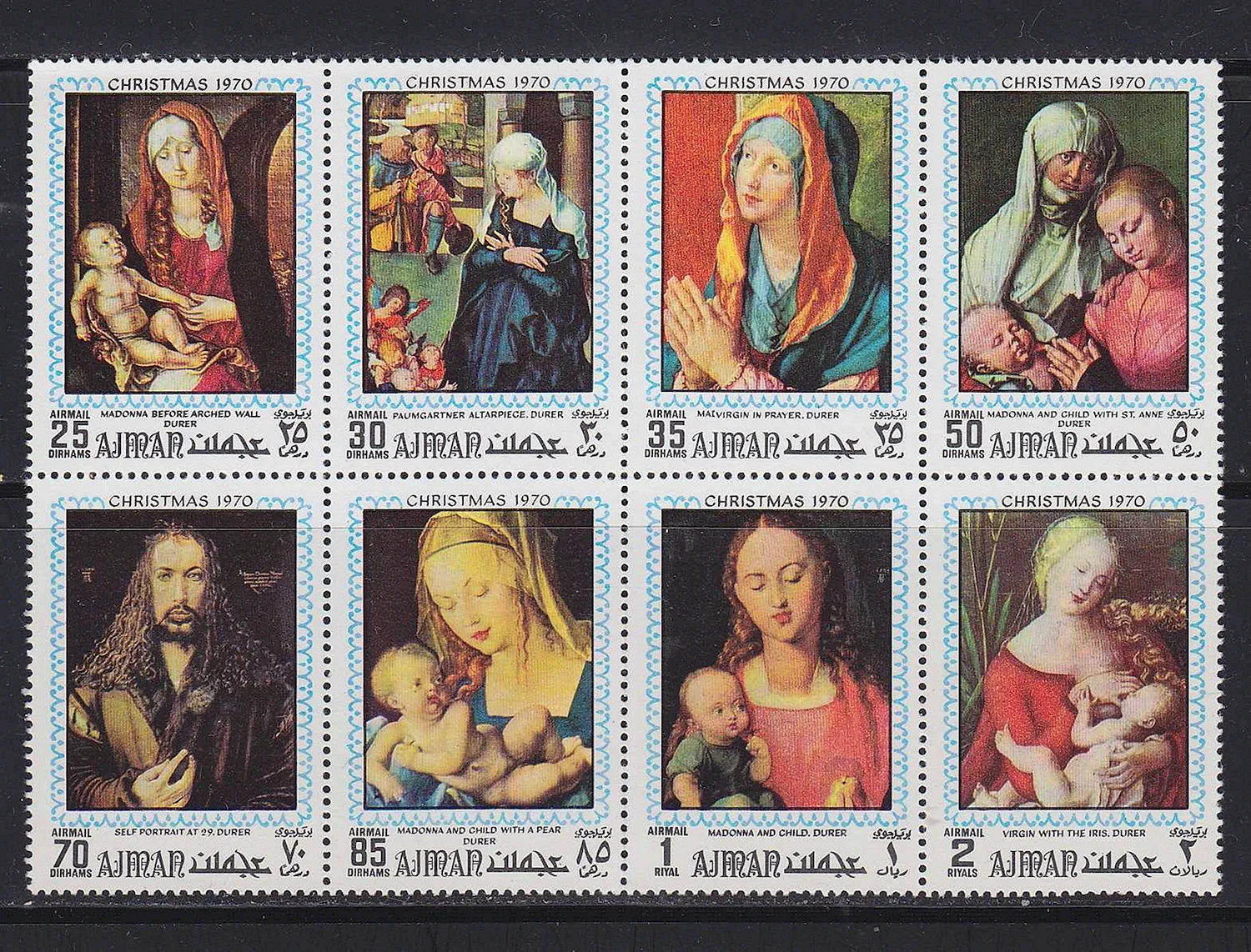 Почтовые марки живопись Дюрер Санти