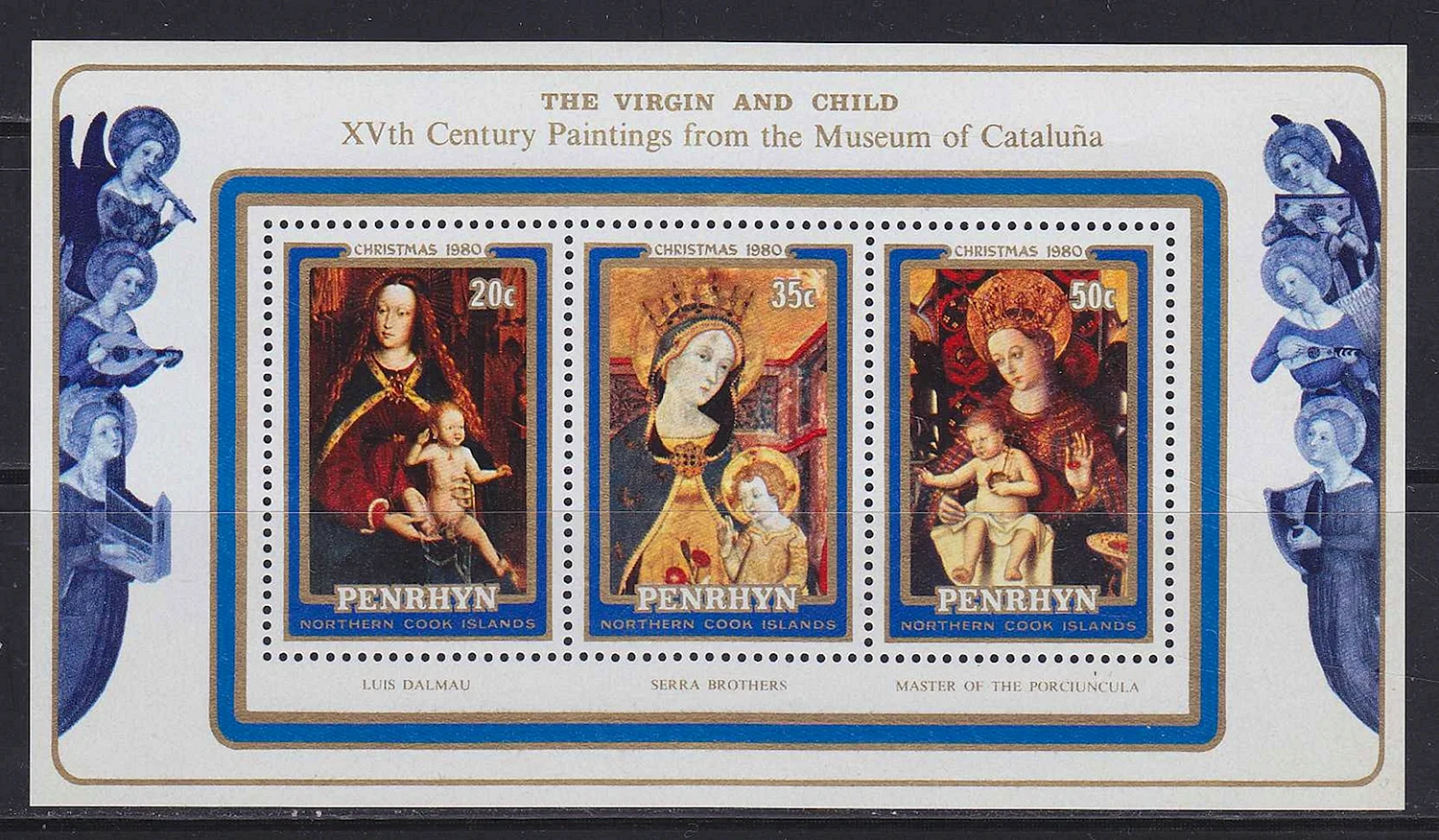 Почтовые марки живопись Кристмас