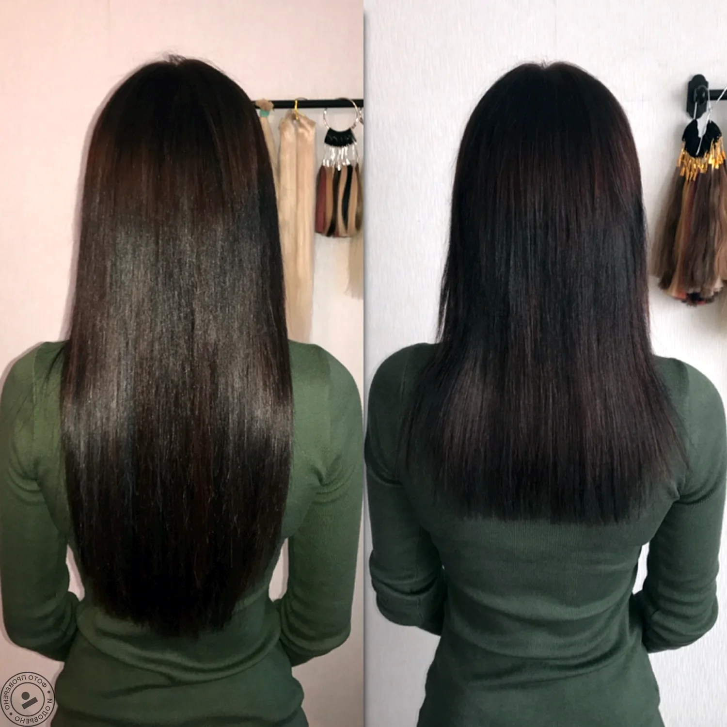 Подравнивание кончиков волос полукругом на длинные волосы