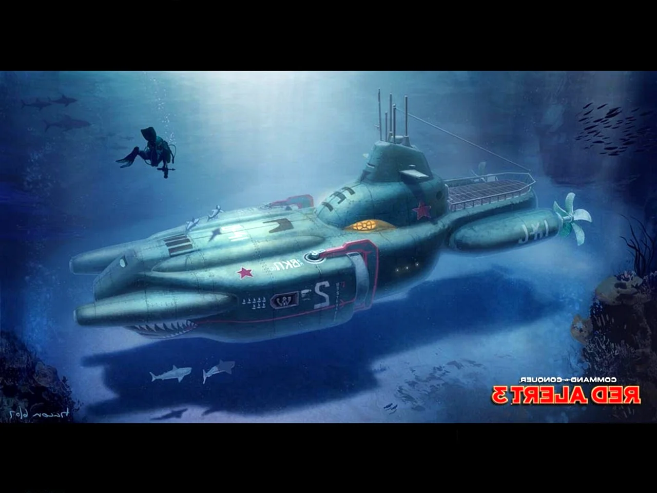 Подводная лодка акула Red Alert 3