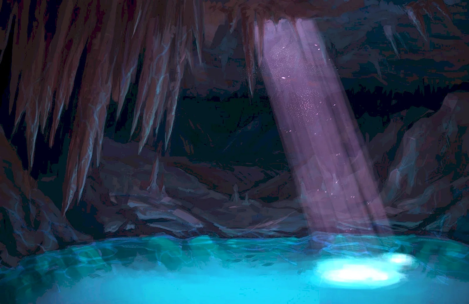 Подземное озеро фэнтези