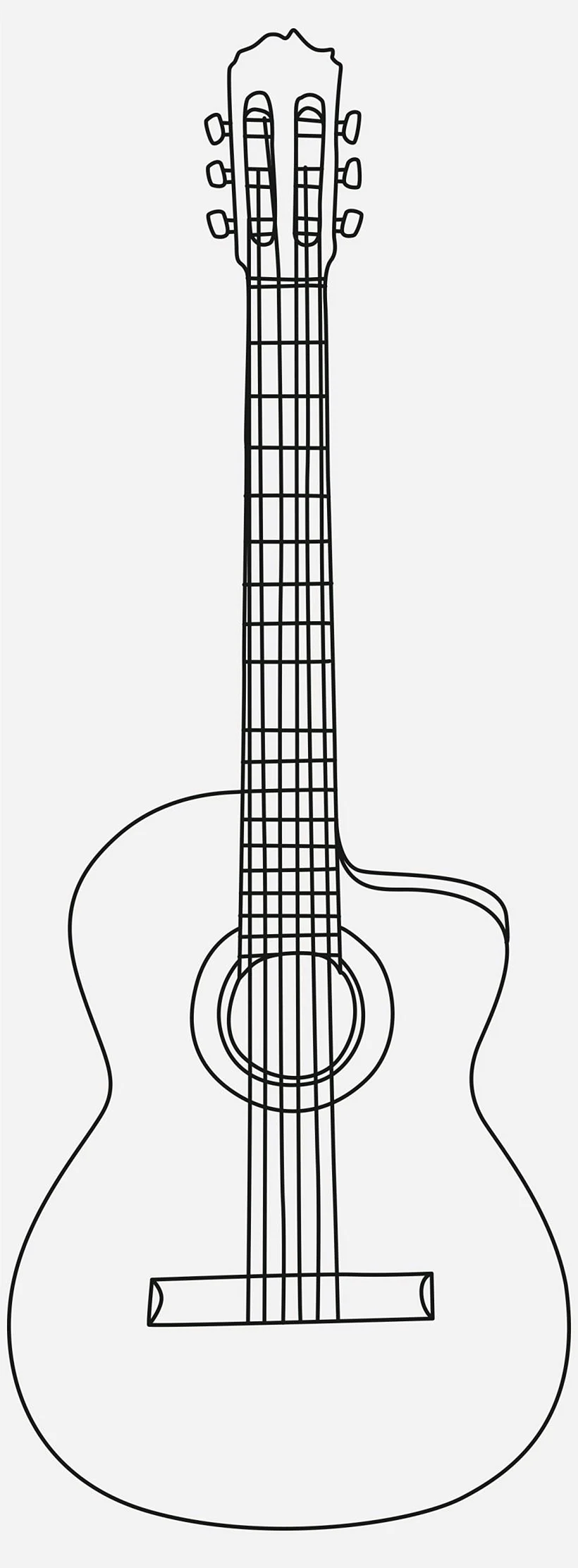 Поэтапное рисование гитары