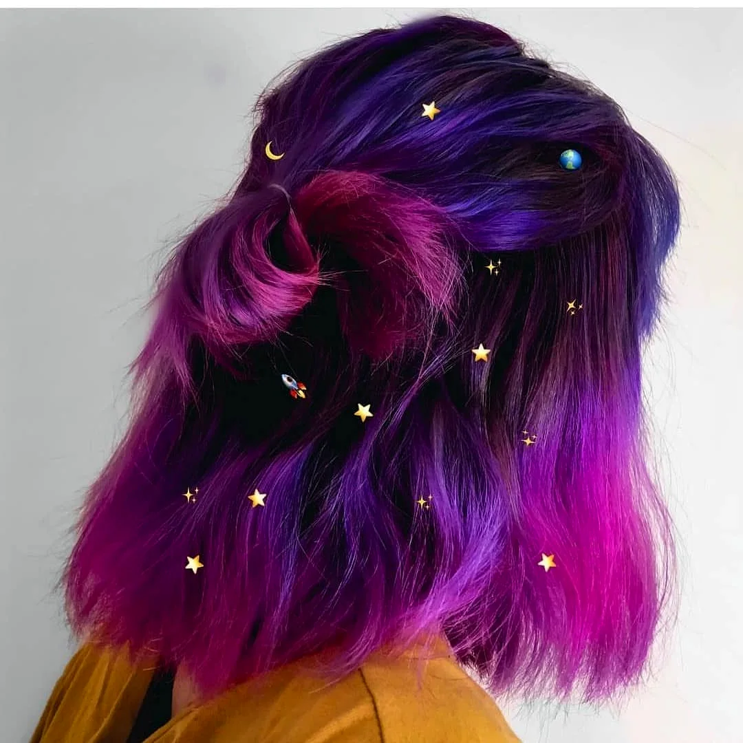 Покрасить волосы в фиолетовый