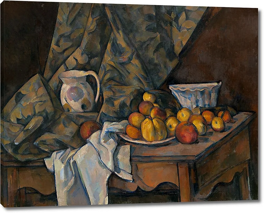 Поль Сезанн натюрморт с яблоками и персиками